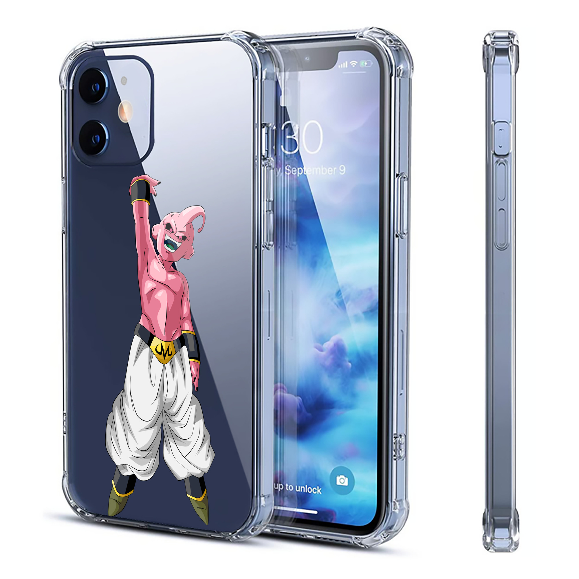 （画像用） ドラゴンボール 魔人ブウ DRAGON BALL Majin Buu 【iPhone 12シリーズ対応】透明スマホケース（クリアソフトケース）